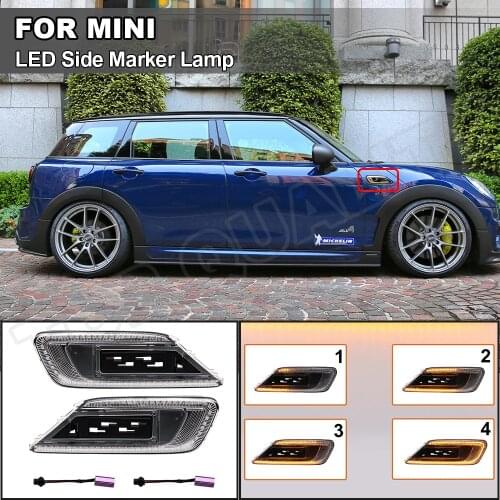 For Mini Cooper F54 Clubman 2015 2016 2017 2018 2019 2020 Dynamic LED Side Fender Marker Light Flashing Sequential Turn Signal