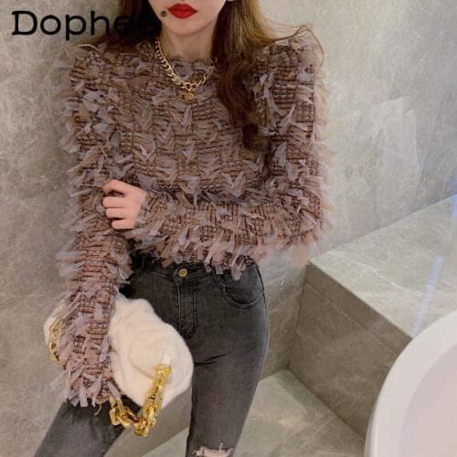 Dophee Women's Ruffle Shirts