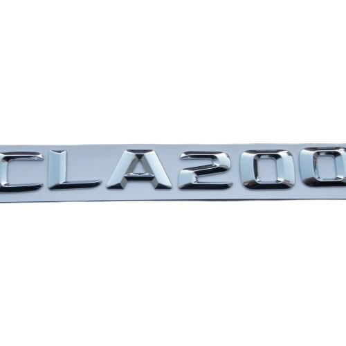 Chrome 3D ABS Plastic Car Trunk Rear Letters Badge Emblem Decal Sticker for Mercedes Benz CLA Class CLA200