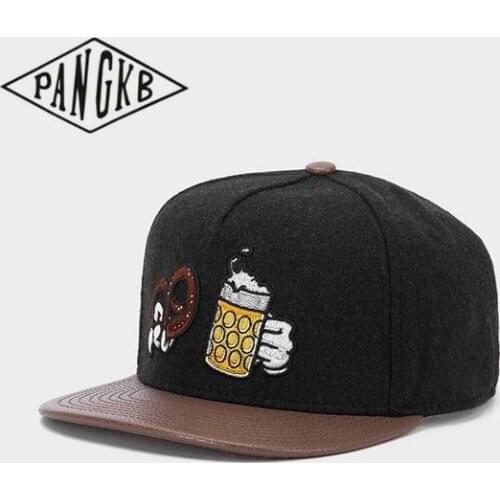 PANGKB Brand CHEERS CAP hip hop Headwear autumn winter woollen snapback hat for men women adult outdoor casual sun baseball cap