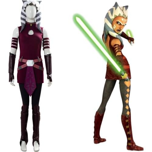 Star Cosplay The Clone Ahsoka Tano Cosplay Costume Out Uniform Adult Halloween Carnival Costume Suit
