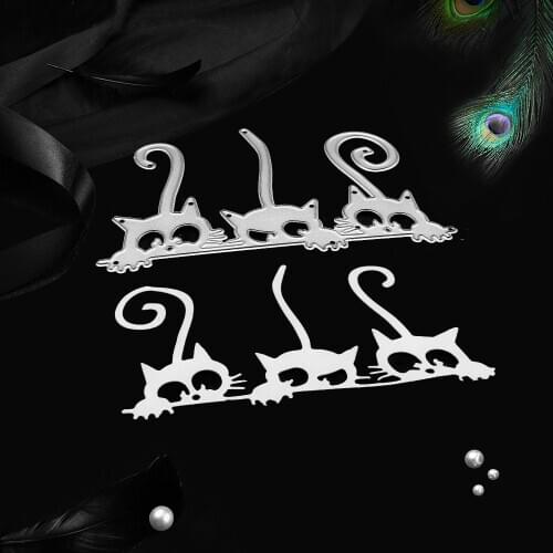 2019 New three cats Metal Cutting Dies Scrapbooking Dies Metal Nouveau Arrivage