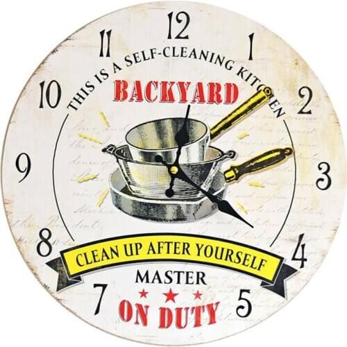 Thickened Density Board Frameless Wall Decoration Electronic New Cartoon Wall Clock Round Silent Digital Clock For Restaurant