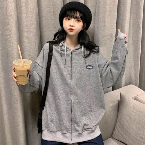 2021 new sports shirt loose pullover long sleeve round neck Korean coat womens autumn hoodie college style