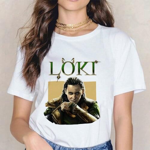 New Loki T-Shirt God of Mischief Femme Tees Tops Unisex Cute Kawaii Marvel The Avengers Super Hero Cartoons Tshirt Women Clothes