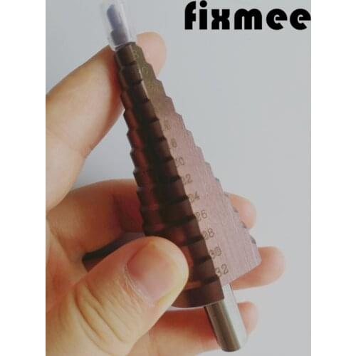 New HSS-CO/M35 Triangle Shank 4-32mm Cobalt Straight Step Drill Metal Cone Step Drill Bit Stainless Steel Hole Saw Hole Cutter