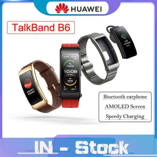 Original Huawei Talkband B6 Smart Band Detachable Bluetooth Earphone Sport Band Fitness Monitoring Wristband Women band manband