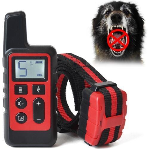 Pet Dog Training Collar Electric Shock sound Anti-Bark Remote Rainproof Rechargeable LCD for small big dogs training accessories
