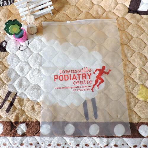 30x40cm custom printed logo zipper bag/ zip lock plastic gift opp bag