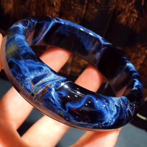 Genuine Natural Blue Pietersite From Namibia Gems Stone Woman Man Crystal Bracelets Bangle Inner Diameter 59mm AAAAA Certificate
