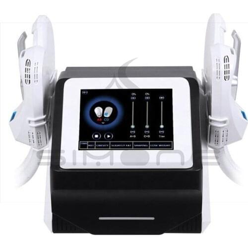 Portable 4 Handles Electromagnetic Muscle Stimulator EMSlim HI-EMT Machine Fat Burning Shaping Equipment