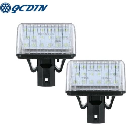 QCDIN 2Pcs For Mazda CX-5 CX-7 Speed6 Clear 12V Car License Plate Light Signal Lamp Driving Turn Signal Light Auto Parts
