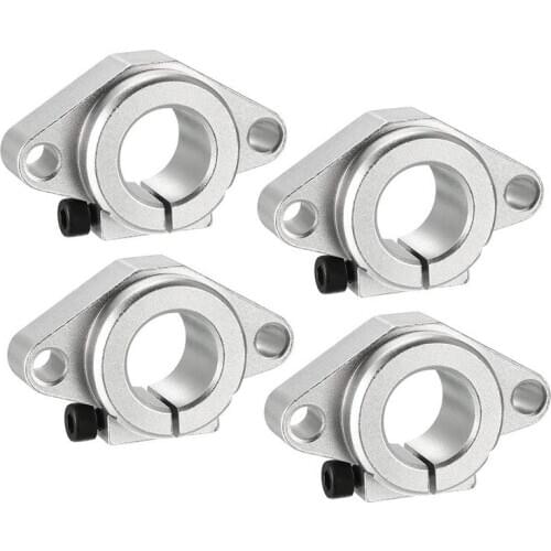 Linear Motion Rail Clamping Rod Rail Guide Support For 20mm Diameter Shaft,Aluminum(4PCS SHF20)