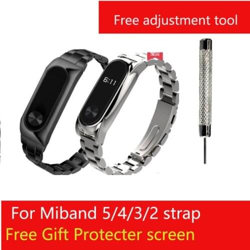 2020 for Xiaomi MiBand5 Strap WristBand for Miband 4 3 2 Metal belt for MiBand5 Smart watch Strap Accessories