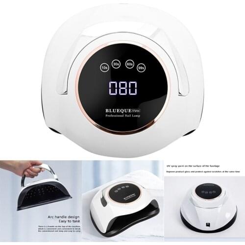 BLUEQUE 180W 60 Led Nail Light Therapy Machine Induction Lamp Dryer Nail Polish Glue Quick-Drying Uv Gel Nail Polish