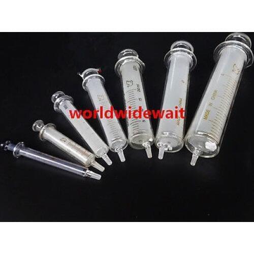 1ml 2ml 5ml 10ml 20ml 30ml 50ml 100ml Glass Syringe Injector Glass Sampler