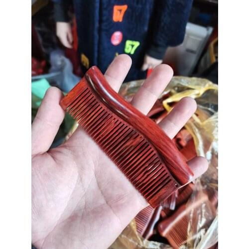 Northern rosewood comb thickened mahogany massage trumpet, extra-small wooden hair massage comb