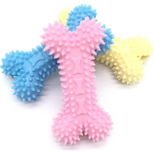 Funny Bone Ball Pet Dogs Toys Chew Squeaky Rubber Toys for Cat Puppy Baby Dogs Non-toxic Rubber Toy Interactive Game