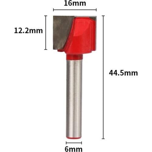 1pc 16mm bottom cleaning cutter 6mm cnc shank engraving bits for woodworking cutting and cleaning wood router bits
