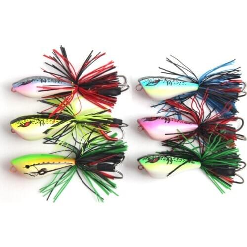 1PCS Frog Lure 5.5cm9.8g Hard Bass Bait Snakehead Lure Topwater Simulation Popper Frog Fishing Lures Fishing Tackle Accessories