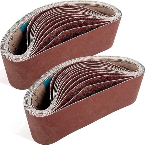 10pcs Sanding Belts 610X100mm Belt Sander Sandpaper Aluminum Oxide Sanding Belts 40/60/80/100/120/240 Grits for Abrasive Tool