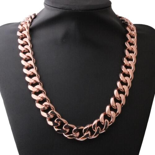 15/17/19mm Stainless Steel Cuban Link Chain Luxury Top Quality Necklace Hiphop Men Jewelry Holiday Friendds Gifts Wholesale 2020