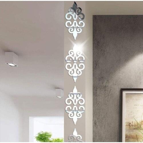 10pcs Self-adhesive Tiles 3D Mirror Wall Stickers Wall Decal Home Decor Poster Mosaic Home Decoration Living Room Porch Poster