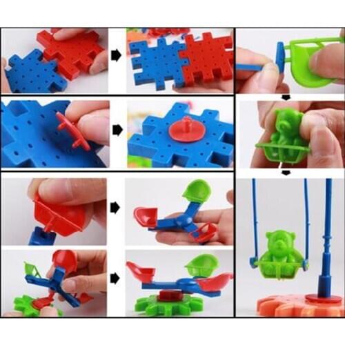 81 Pieces Of Electric Gear 3D Educational Building Kit Plastic Building Blocks Childrens Educational Toys Toys Christmas Gifts