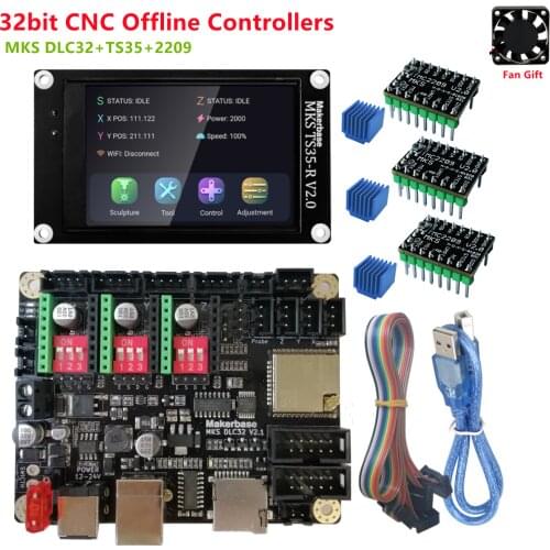 GRBL offline controller 32 bit control card CNC 3018 PRO upgrade kit CNC display MKS DLC32 for desktop laser engraving machine