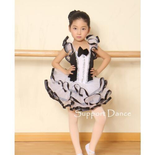Support-Dance Flutter Sleeve Ballet Tutu Dress Kids Adult Dance Costume C239