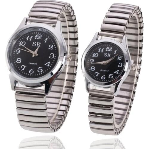Clear Hour Time Watch Ladies Women Men Expansion Band Fashion Fashion Casual Quartz Watch LXH