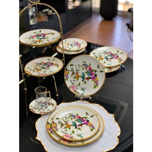 Drop Focus Handled Tea & Coffee Set 18 pieces Birdy