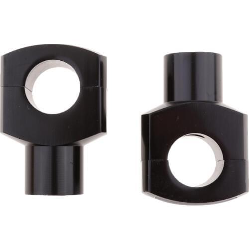 CNC 25mm 1 Inch Motorcycle Handlebar Bar Risers & Bolts For Cruiser Chopper