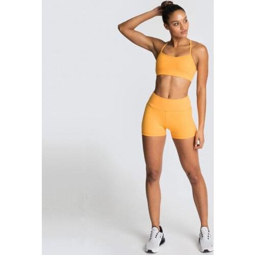 Backless Bra Shorts Set for Gym Workout Clothes Women Sportswear Yoga Training Active Wear Womens Fitness Suit Sport Outfit XS