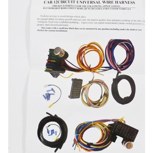 12 Circuit Wiring Harness Kit Wiring Harness Muscle Car XL Wires