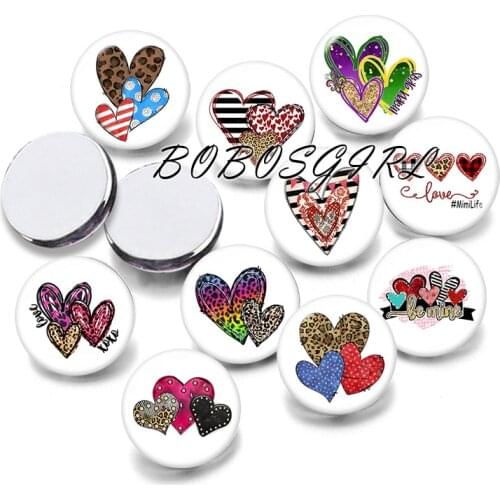 LOVE 12mm/18mm/20mm/25mm/30mm Round Glass Cabochon Flat Back Making Findings P5660