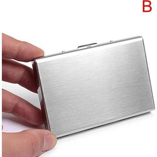 1Pc Stainless Steel Credit Card Holder Slim Anti-scan Protect Id Travel Gifts Metal Card Rfid Sleeve Pack Business Cardhold N4Y3