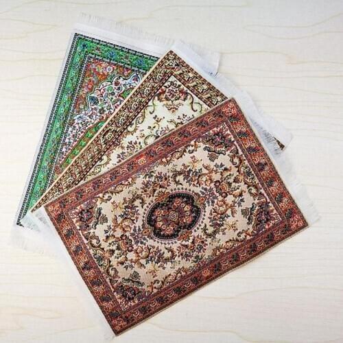 1/12 Scale Dollhouse Miniature Turkish Style Area Rug/Carpet/Mat Floor Coverings Miniture Doll House Accessories Dollhouse Mini