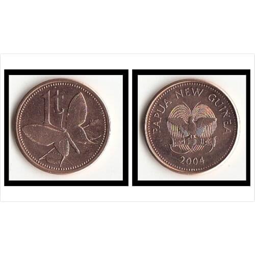 Papua New Guinea 1 Toea Coins Oceania New Original Coin Collectible Edition Real Rare Unc Commemorative 2004 Edition