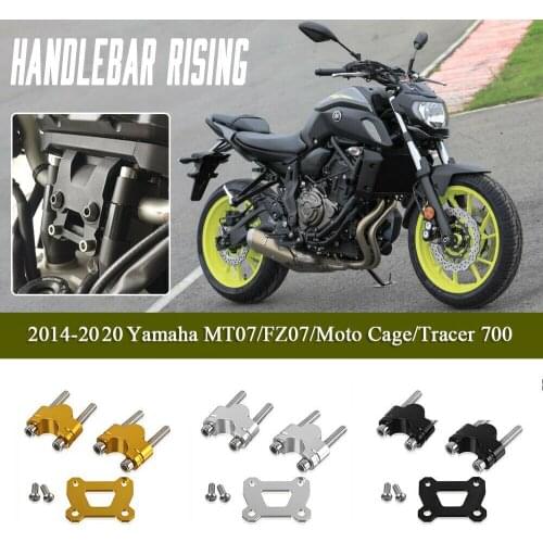 Motorcycle 25MM Handlebar Riser Mount Clamp Handle Bar For YAMAHA MT07 FZ07 TRACER 700 FZ MT 07 Moto Cage 14 15 2016 2017 MT-07