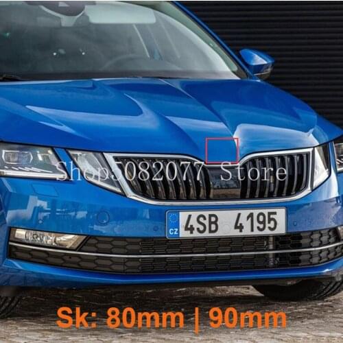80mm 90mm 100mm New Car Front Hood Rear Trunk Emblem Badge Logo Sticker for Skoda Octavia Superb Fabia Rapid Kodiaq Kamiq Karoq