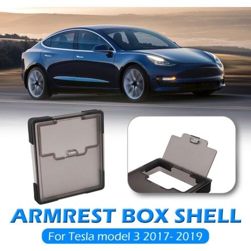 Center Console Organizer Storage Box Cover Lid Transparent Storage Box Lid For Tesla Model 3 2017-2019 Car Interior Accessories