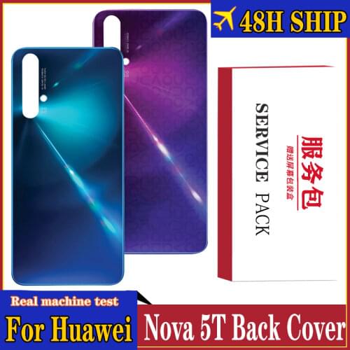 Original Battery Cover for Huawei Nova 5T Glass Back housing Replacement Repair Parts Apply to Huawei Nova 5T Rear Door