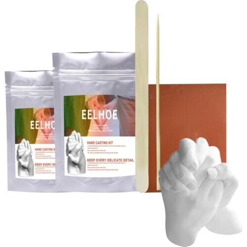 Hand Foot Print Mold Powder Hand Casting Kit Baby Birthday Gift Handprint Footprint Gift Plaster Casting Kit