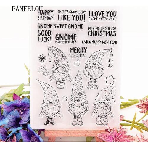 PANFELOU 10.5x15cm Easter elf Transparent Silicone Rubber Clear Stamps cartoon for Scrapbooking/DIY Easter wedding album
