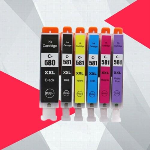 PGI580 CLI581 Ink Cartridge PGI 580 CLI 581 XXL for Canon Pixma TR7550 TR8550 TS6150 TS6151 TS8150 TS8151 TS8152 TS9150 TS9155