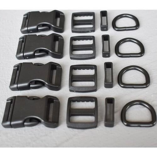 50 Sets 15mm Plastic Belt Buckle Strap silver buckle clasp for Adjuster Bag Pet Dog Collar Necklace Sewing Handmade Accessory