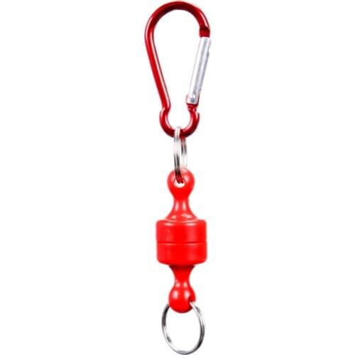 Strong Magnetic Buckle Outdoor Fishing Multi-function Magnetic Release Fly Fishing Rope Train Net Holder Lanyard Cable Pull 2KG