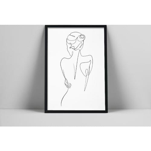 Woman body line drawing print, Printable wall art, Single line art, Nude body print, Bedroom wall decor, Beauty illustrusumumblr
