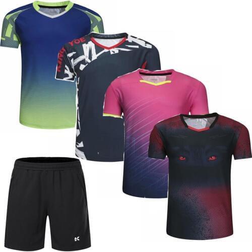 Free print Badminton shirts Men,volleyball shirt Tennis skirt women,table tennis tshirt ,Quick dry Fitness sports shorts tshirts